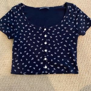 Brandy Melville floral crop top!